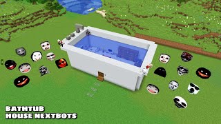 SURVIVAL BATHTUB HOUSE WITH 100 NEXTBOTS in Minecraft - Gameplay - Coffin Meme