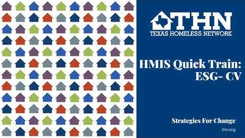 HMIS Quick Train: ESG-CV
