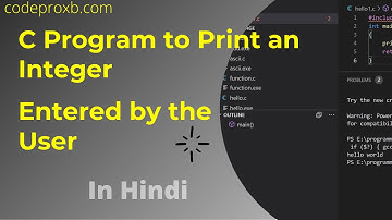 C Program to Print an Integer (Entered by the User)