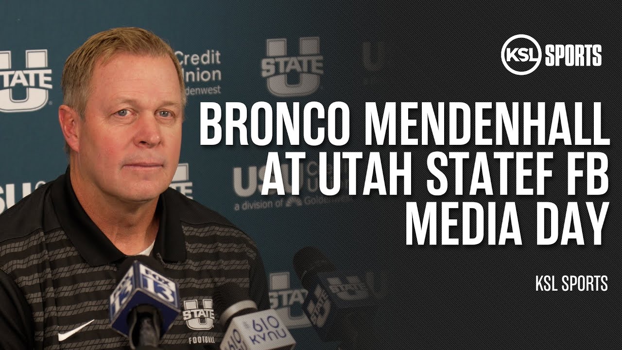 Head Coach Bronco Mendenhall Addresses Media At Utah State Media Day