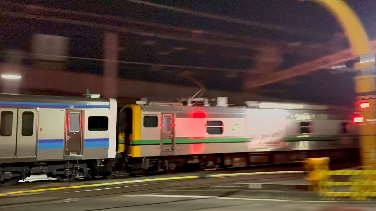 2026/02/21 配9535M E493系オク01+E131系800番台N12編成 仙石線E131系800番台N12編成新津出場配給