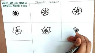 #mehendi class4#Different shapes of flowers!!#mehendi#tutorial#learnmehendi#heena# beginners class!! screenshot 5
