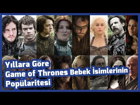 Yıllara Göre Game of Thrones Bebek İsimlerinin Popülaritesi