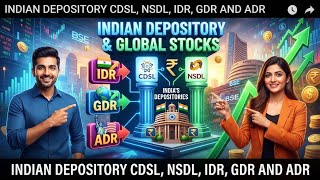 Indian Depository CDSL, NSDL, IDR, GDR and ADR | Indian Economics for UPSC |