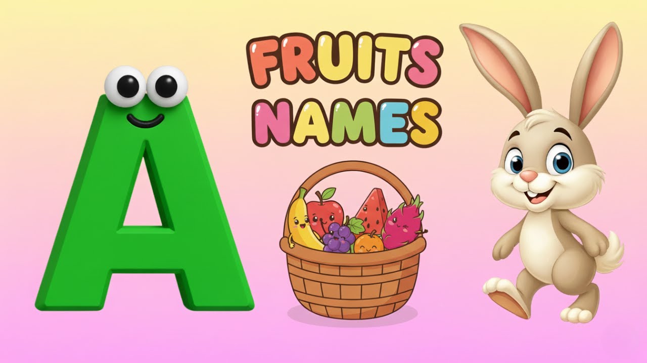 Fruit Names for Kids 🍎 | Learn Fruits Name in English | Kids Learning Video