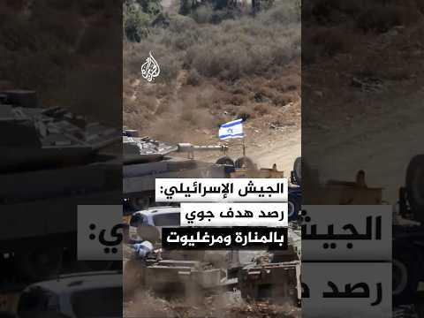 الجيش الإسرائيلي: رصدنا هدفا جويا في منطقتي المنارة ومرغليوت وانتهى الحدث دون وقوع إصابات