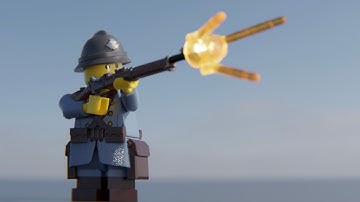 Lego soldier animation tests, Blender animation