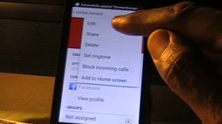 alcatel evolve, how to view and edit contacts screenshot 4