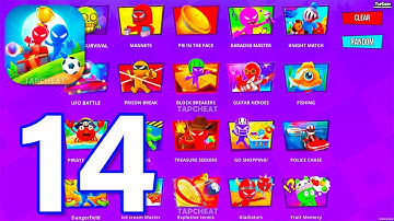 Stickman Party - Gameplay Part 14 Random MiniGames 1 2 3 4 Players Free Game Adventure New Update