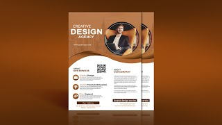 Professional A4 Business Flyer Design - Adobe Photoshop Tutorial