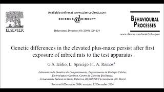 Genetic differences in the elevated plus-maze persist after first exposure of inbred rats to the ...