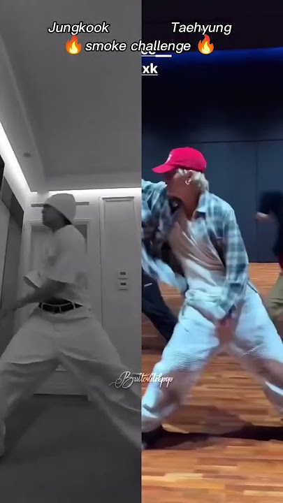 Jungkook and Taehyung smoke challenge 🔥