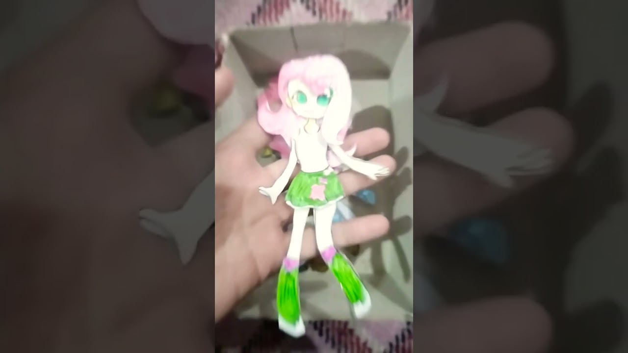 making fluttershy paper doll 