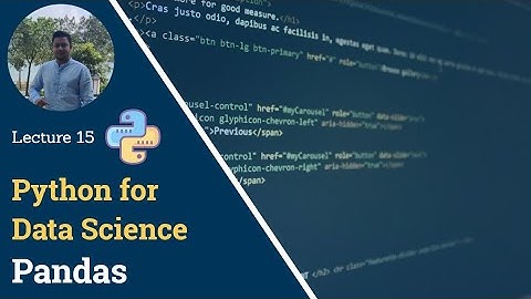 Python Pandas Tutorial: Lecture 15 | Getting Started with Python | Satyajit Pattnaik