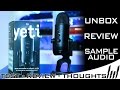 BLUE YETI REVIEW + UNBOX + SAMPLE AUDIO - best mic for twitch &amp; youtube?