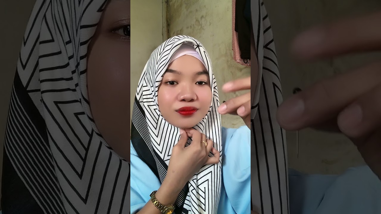 New simple style for triangle hijab😍 