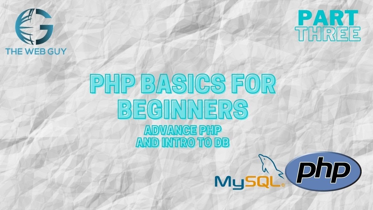 PHP basics for beginners part 3 - YouTube