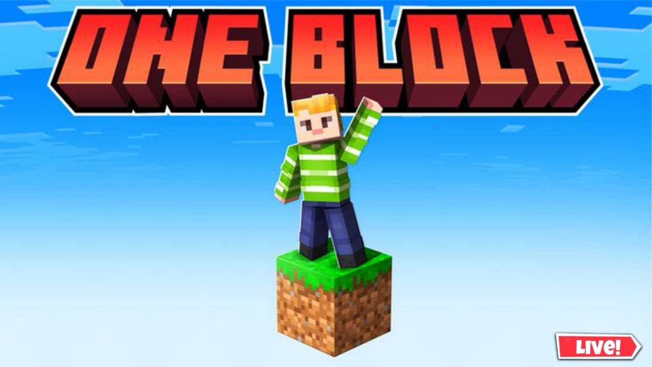"Surviving One Block in Minecraft LIVE - Part 1 with Friends!" - YouTube
