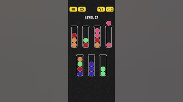 Ball Sort - Color Puzzle Game - Level 27 - Walkthrough SOLVED by RobotPlayer AI!!!