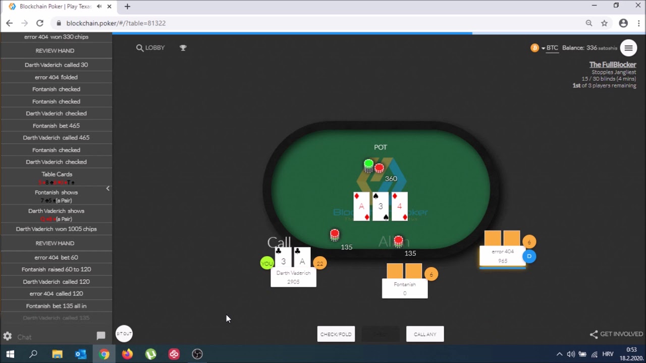 Blockchain Poker Bitcoin Tournament