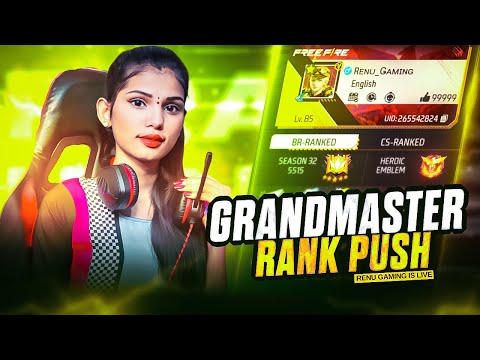 Road To Grandmaster😎👽 - Serious rank push😡with @pandumama  - Free Fire Live #classyff #nonstopgaming