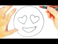 Cmo dibujar un emoji enamorado para nios  dibujo de emoji enamorado