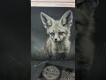 Fennec fox, black acrylic, color added! #fypシ #laser #uvlaser #ComMarker