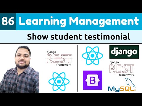 Django ReactJs LMS #86 | Show student testimonial on home page | Learn Django ReactJs RESTApi