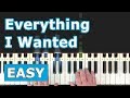 Billie Eilish - Everything I Wanted - PIANO TUTORIAL EASY [Sheet Music]