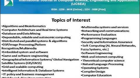 International Journal of Computer Science, Engineering and Applications (IJCSEA)