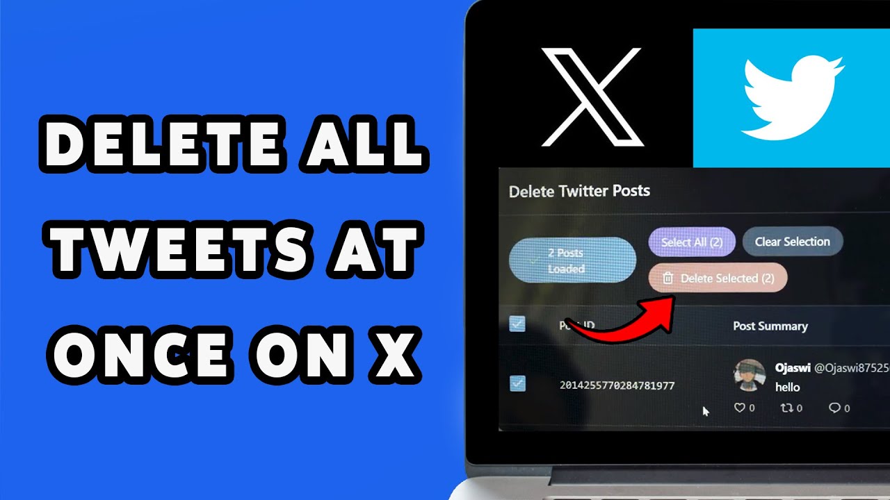 How To Delete All Tweets At Once On X | Bulk Delete Posts From X ...