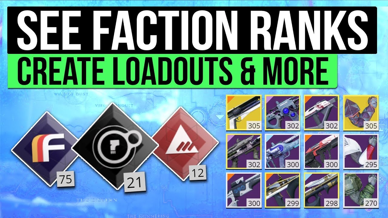 Destiny 2 | How to View Faction & Vendor Ranks, Create Instant Loadouts ...