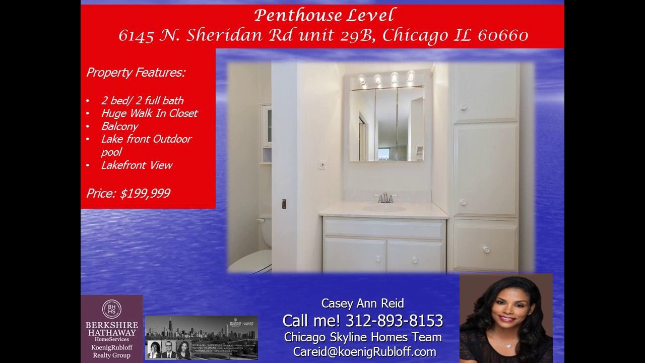 2 bedroom/ 2 bathroom condo with parking near Loyola University