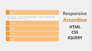 Create A Responsive Accordion Menu Using [ HTML - CSS - JQUERY ]