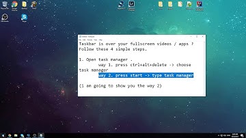 FIX - Taskbar over fullscreen videos