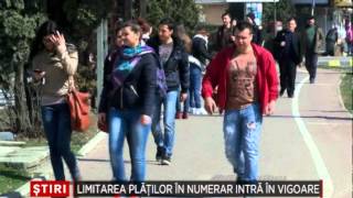 Limitarea Platilor In Numerar Intra In Vigoare