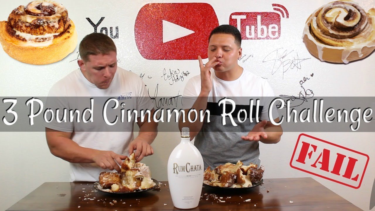 3 Pound Cinnamon Roll Challenge FAIL YouTube