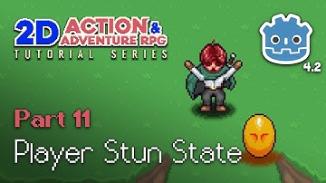 Player Stun State // E11 // Make a 2D Action & Adventure RPG in Godot 4