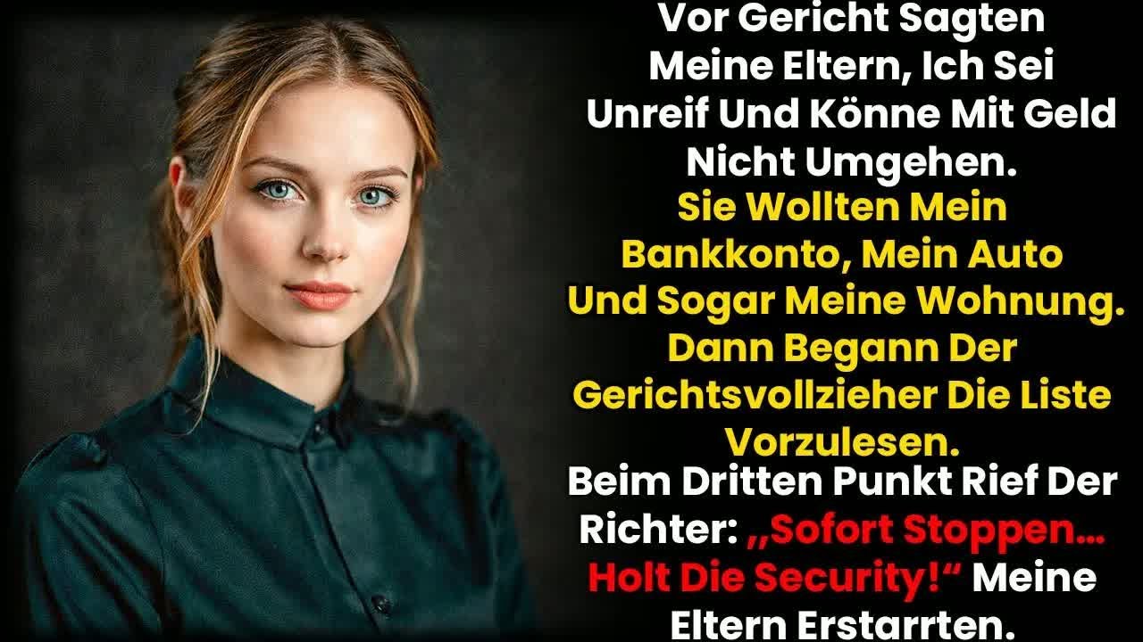 Meine Eltern Forderten Vor Gericht Alles Von Mir — Bis Der Gerichtsvollzieher Die Liste Vorlas…