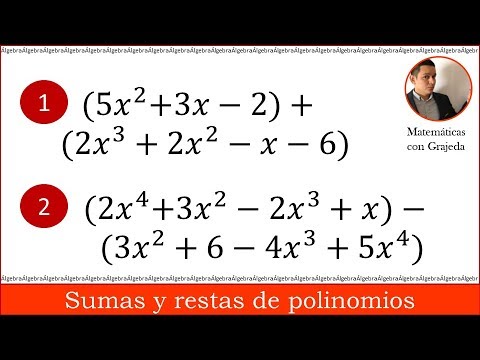 Video: ¿Cuál es la diferencia entre sumar y restar polinomios?