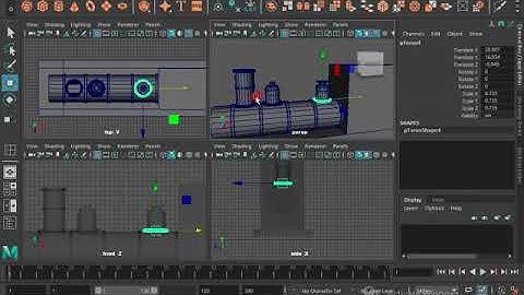 Train engine  3d model in maya 2019 part 2