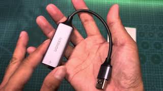 UGREEN USB to RJ45 Ethernet Adapter Aluminum Case (Space Gray) Unboxing - ASMR