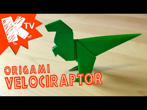 Origami dinosaure - Velociraptor FACILE