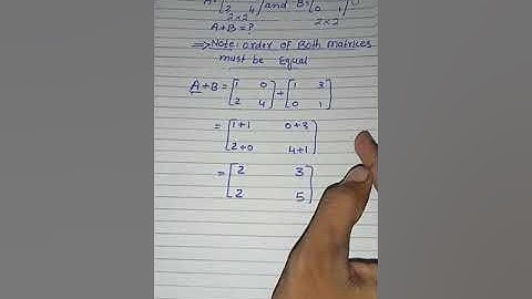 Addition of matrices @Sindhisir