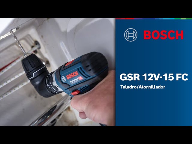 Atornillador Bosch GSR 12v-15 FC sistema Flexiclip con 4 cabezales
