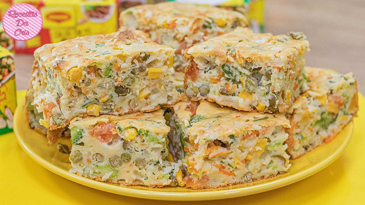 TORTA COLORIDA DE LEGUMES | FÁCIL E DELICIOSA !!! | RECEITAS DA CRIS