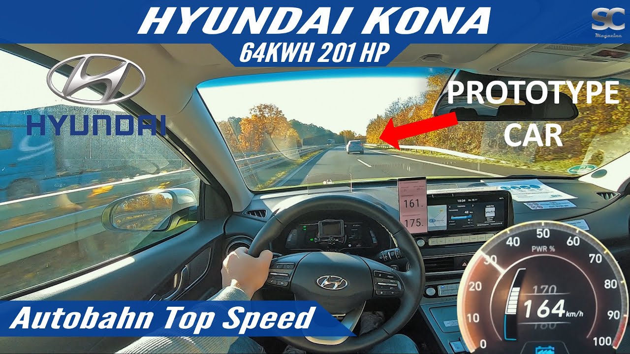 indre målbar Ulejlighed Hyundai Kona Electric 201 HP (2020) - Autobahn Top Speed Drive - YouTube