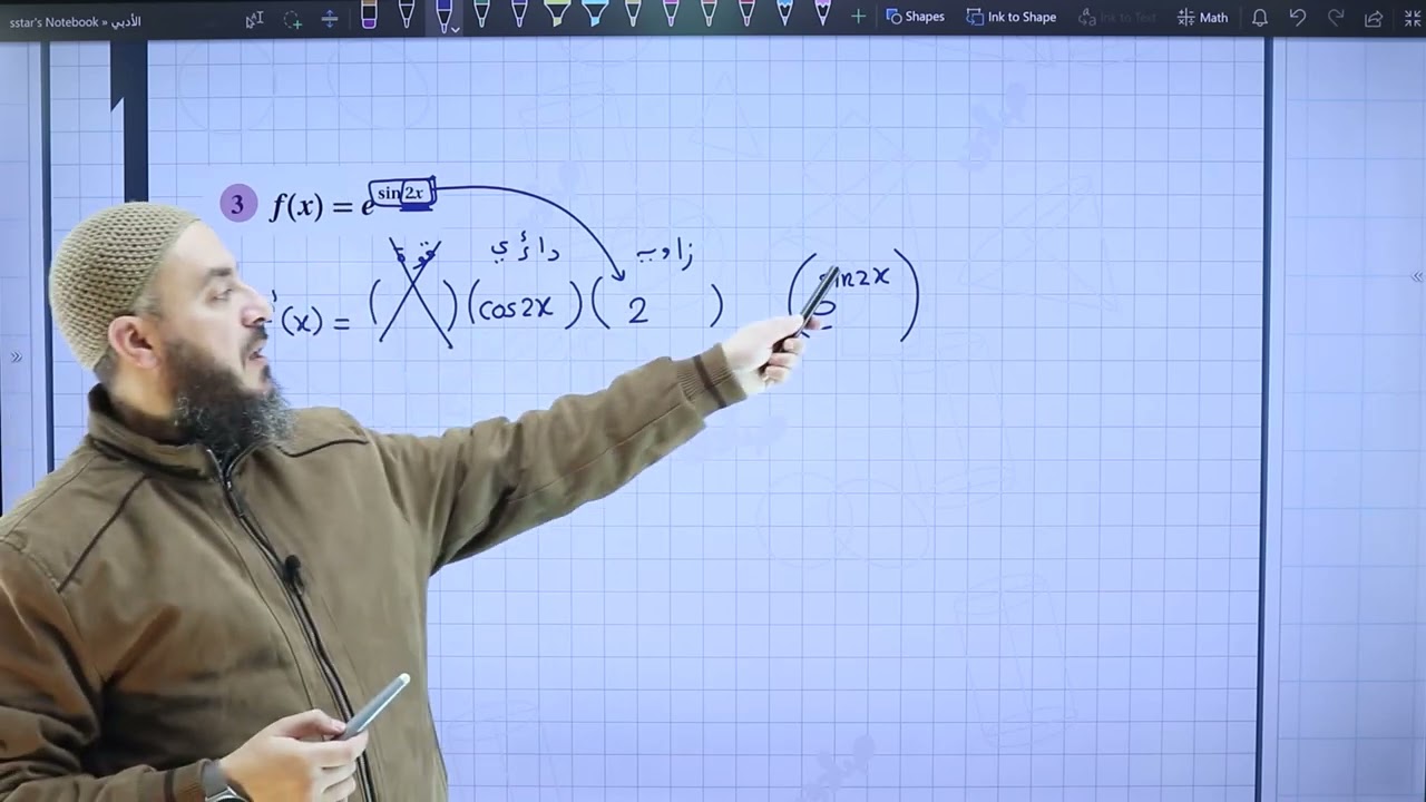 مشتقتا الجيب وجيب التمام ج2