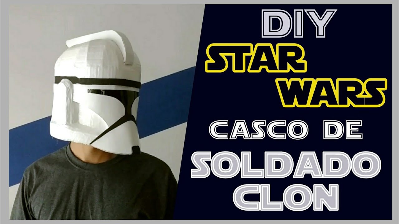 antena mientras tanto Sedante CÓMO HACER un Casco de Soldado CLON de cartón - STAR WARS - DIY  Clonetrooper Helmet. - YouTube