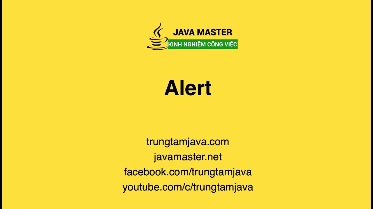 alert javascript สวยๆ New 2022 JavaScript 31 - Js Alert - Trung Tâm Java Master